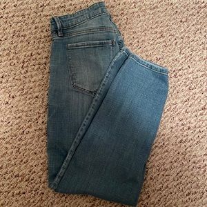 Cosmic Blue Love Size 31 Distressed Jeans